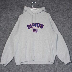 Vintage NFL New York Giants Hoodie Sweatshirt Mens Medium Football Gray Pullover